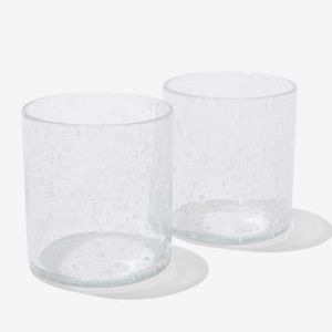 🆕CITRINE-ATLAS COLLECTION: 2 Handblown Cocktail Glasses NIB